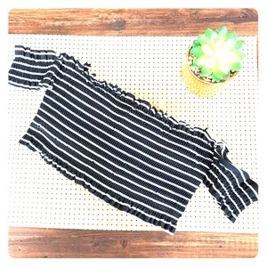 striped bikini tube top.